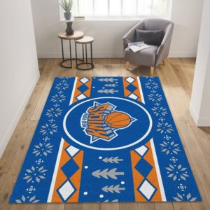 New York Knicks Team Logo Christmas NBA Rug Home Decor