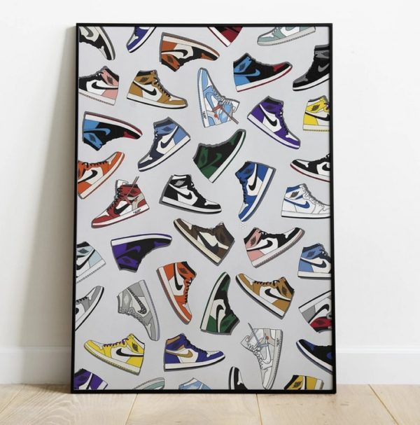 Nike Jordan 1 Collection Sneaker Poster Canvas