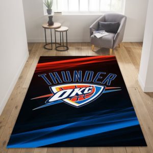 Okc Thunder Team Logo NBA Rug Home Decor