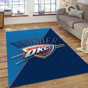 Oklahoma City Thunder Team Logo NBA Living Room Carpet Rug Home Decor