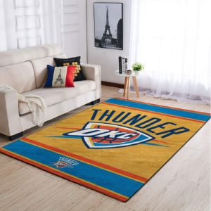 Oklahoma City Thunder Team Logo Style Nice Gift NBA Living Room Carpet Rug Home Decor