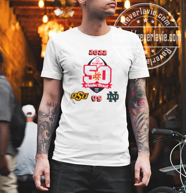 Oklahoma State Cowboys Vs Notre Dame Fighting Irish 2021 2022 Fiesta Bowl T-Shirt
