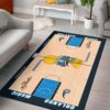 Minnesota Timberwolves Team Logo Living Room Carpet Sports Floor Decor