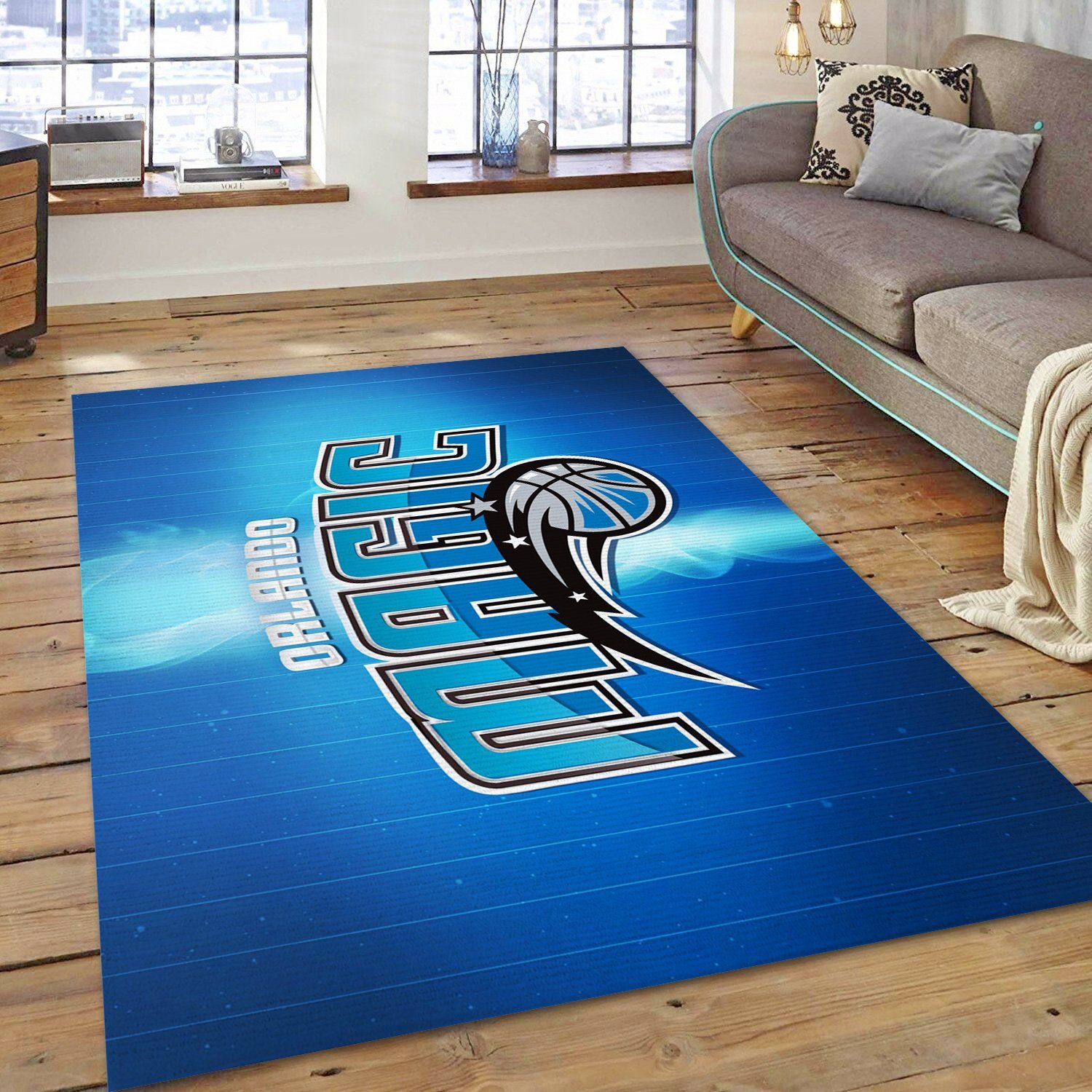 Orlando Magic Logo NBA Rug Room Decor Orlando Magic Logo NBA Rug Room Decor