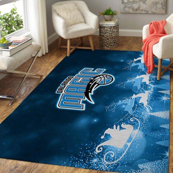 Orlando Magic Team Logo Christmas NBA Living Room Carpet Rug Home Decor