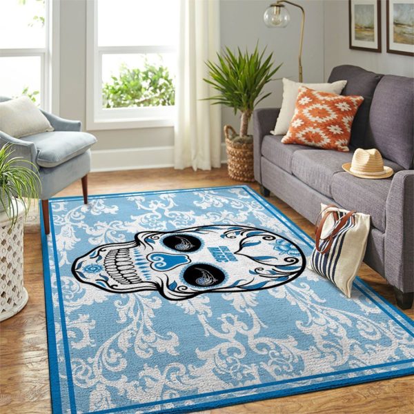 Orlando Magic Team Logo Skull Flower Style Nice Gift NBA Rug Home Decor