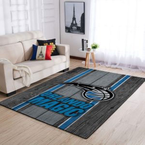 Orlando Magic Team Logo Wooden Style Nice Gift NBA Living Room Carpet Rug Home Decor
