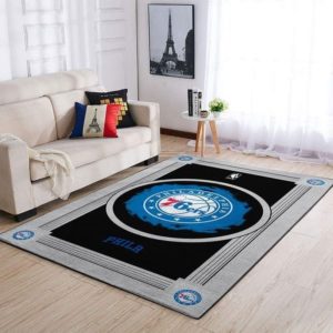 Philadelphia 76ers Team Logo NBA Rug Home Decor