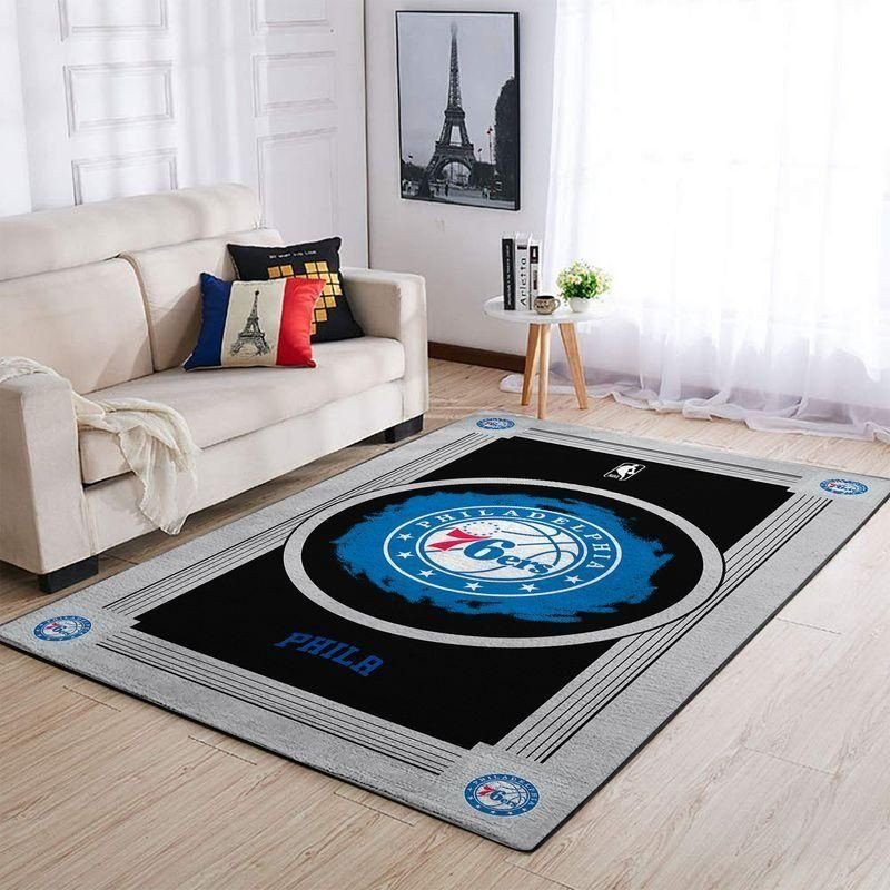 Philadelphia 76ers Team Logo NBA Rug Home Decor Philadelphia 76ers Team Logo NBA Rug Home Decor