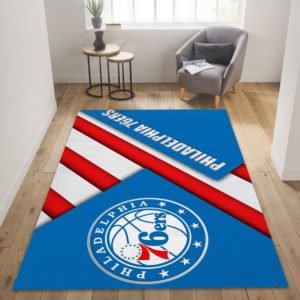 Philadephia 76ers Logo Team NBA Rug Home Decor