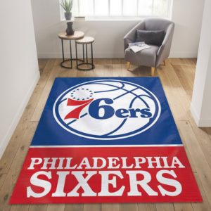 Philadephia 76ers Team Logo NBA Living Room Carpet Rug Home Decor