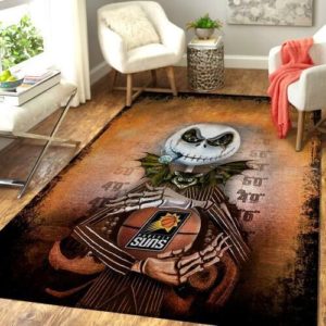 Phoenix Suns Jack Skellington Nba Basketball NBA Living Room Carpet Rug Home Decor
