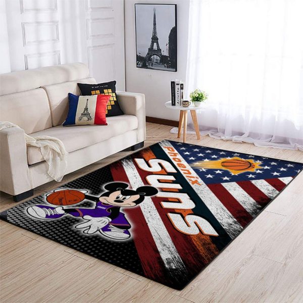 Phoenix Suns Team Logo Mickey Us Style Nice Gift NBA Rug Home Decor