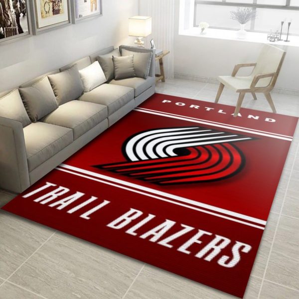 Portland Trail Blazers NBA Living Room Carpet Rug Home Decor