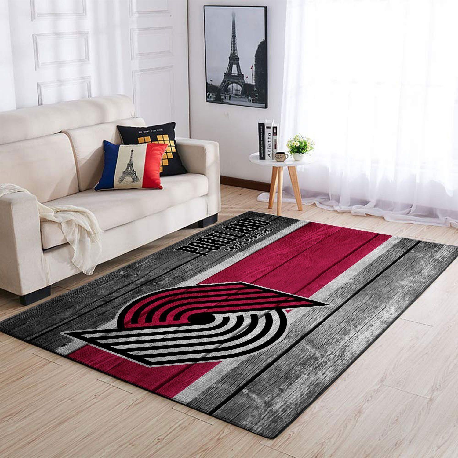 Portland Trail Blazers Team Logo Wooden Style Nice Gift NBA Rug Home Decor Portland Trail Blazers Team Logo Wooden Style Nice Gift NBA Rug Home Decor