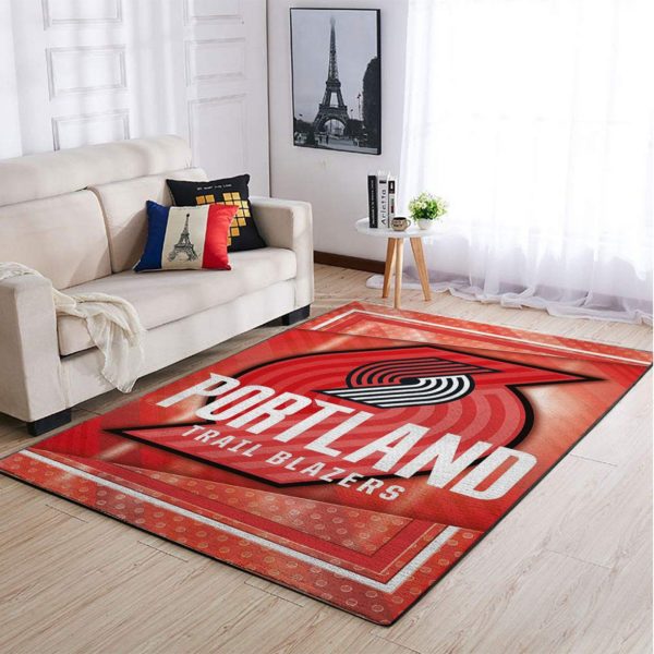 Portland Trailblazers Team Logo Style Nice Gift NBA Living Room Carpet Rug Home Decor