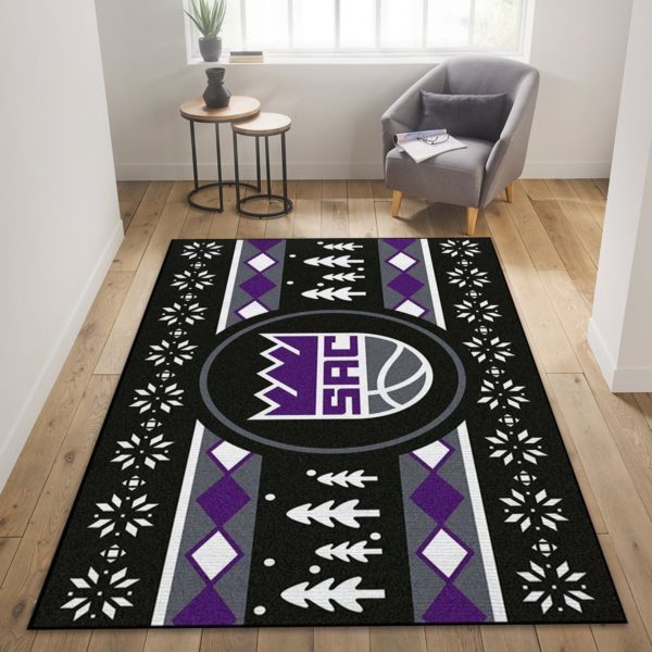 Sacramento Kings Christmas NBA Living Room Carpet Rug Home Decor
