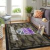 Sacramento Kings Team Logo Camo NBA Rug Home Decor