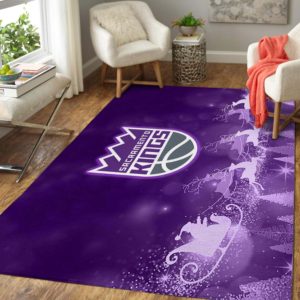 Sacramento Kings Team Logo Christmas NBA Living Room Carpet Rug Home Decor