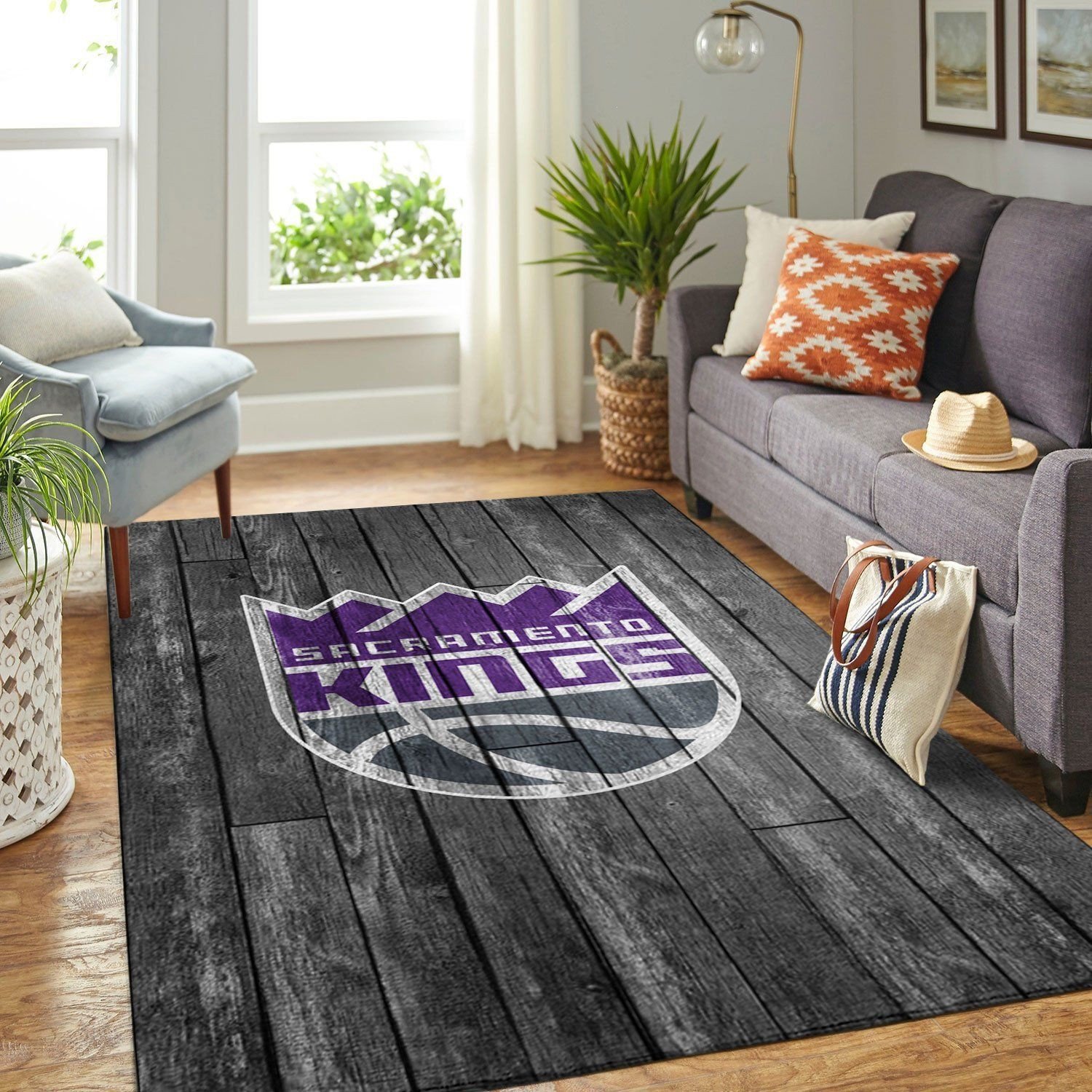 Sacramento Kings Team Logo Grey Wooden Style Nice Gift NBA Living Room Carpet Rug Home Decor Sacramento Kings Team Logo Grey Wooden Style Nice Gift NBA Living Room Carpet Rug Home Decor