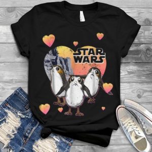 Star Wars Porg Hearts Cute Valentine Gift T-shirt