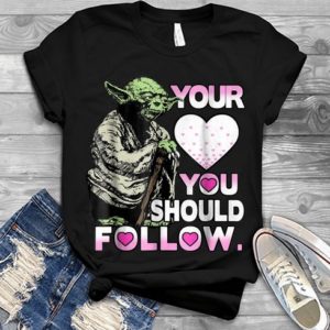 Star Wars Yoda Heart You Should Follow Valentine Premium Unisex T-shirt