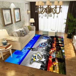 Tennessee City Sports Team Rug Home Decor