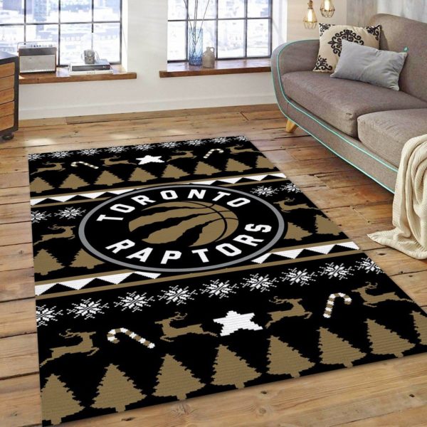 Toronto Raptors Christmas Sweater NBA Living Room Carpet Rug Home Decor
