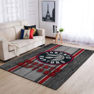 Toronto Raptors Team Logo Area Rugs Wooden Style NBA Rug Home Decor