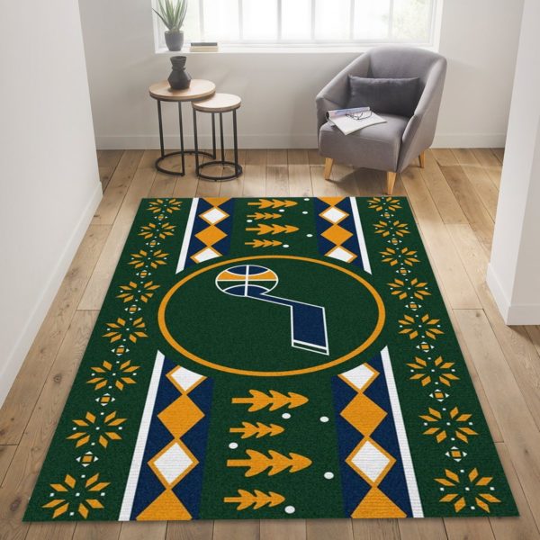 Utah Jazz Christmas NBA Living Room Carpet Rug Home Decor