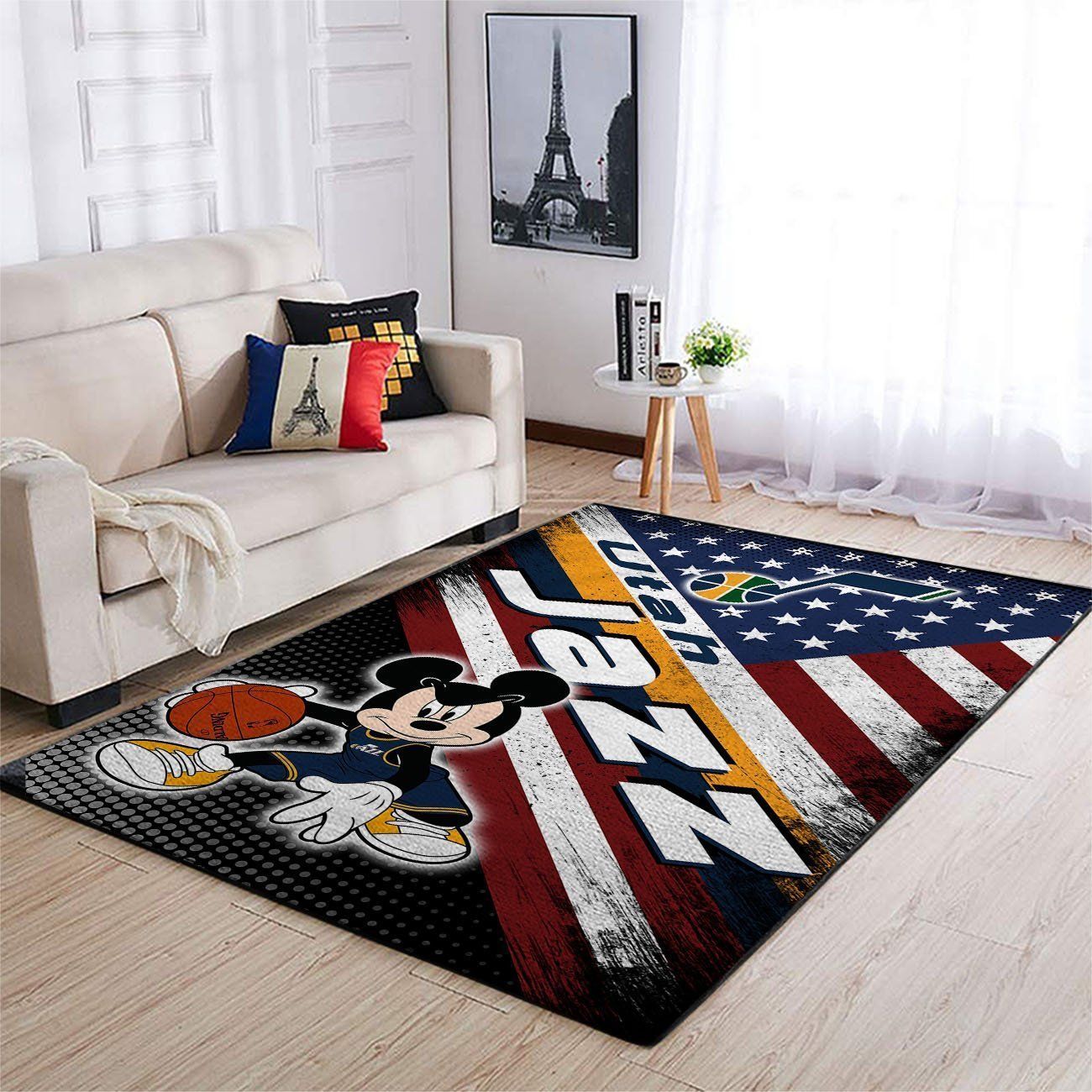 Utah Jazz Team Logo Mickey US Style Nice Gift NBA Rug Home Decor Utah Jazz Team Logo Mickey US Style Nice Gift NBA Rug Home Decor