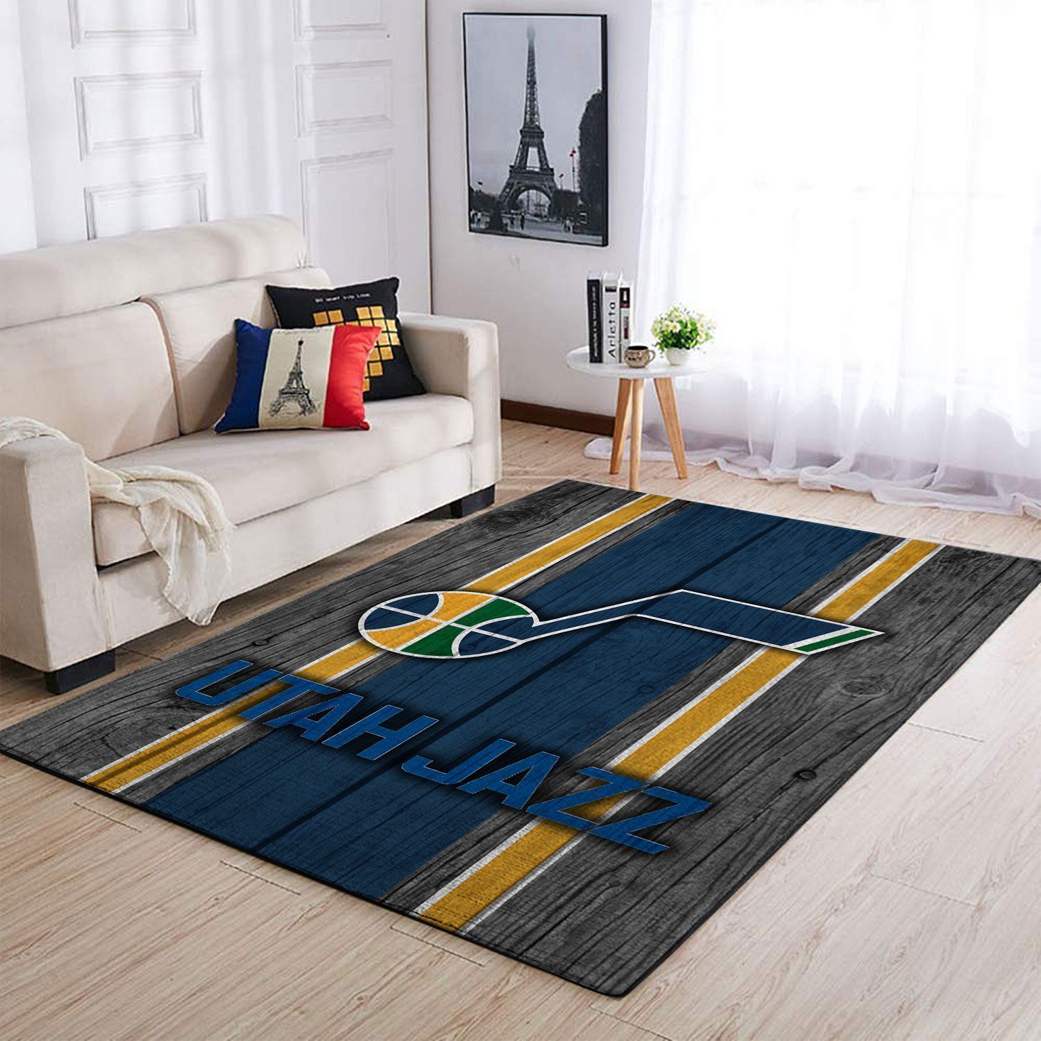 Utah Jazz Team Logo Wooden Style Nice Gift NBA Living Room Carpet Rug Home Decor Utah Jazz Team Logo Wooden Style Nice Gift NBA Living Room Carpet Rug Home Decor