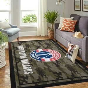 Washington Wizards Camouflage NBA Living Room Carpet Rug Home Decor