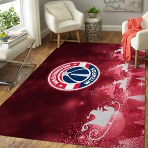 Washington Wizards Christmas NBA Rug Home Decor