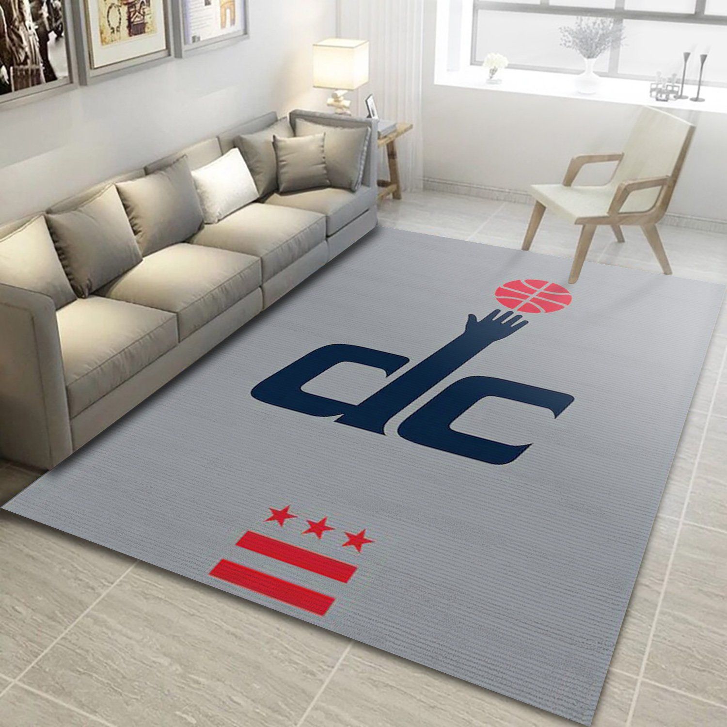 Washington Wizards Team Logo NBA Rug Home Decor Washington Wizards Team Logo NBA Rug Home Decor