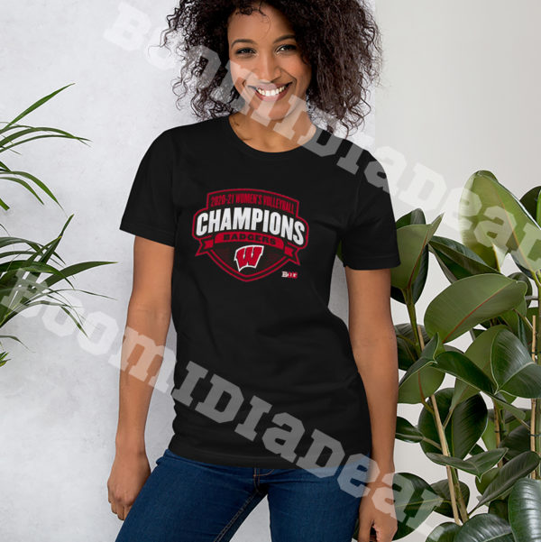 Wisconsin Badgers Wins 2020-21 Big Ten Volleyball Championship T-Shirt