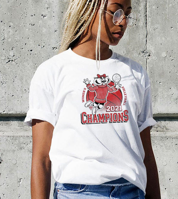 Wisconsin Womens Volleyball 2021 Champions New Design Gifts T-Shirt