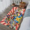 Pikachu Eevee Charizard And Friends Pokemon Rug Home Decor