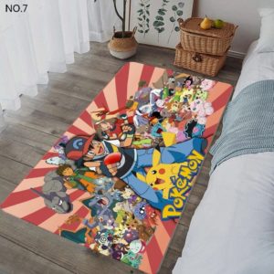 Ash Team Family Pokemon Rug Home Decor