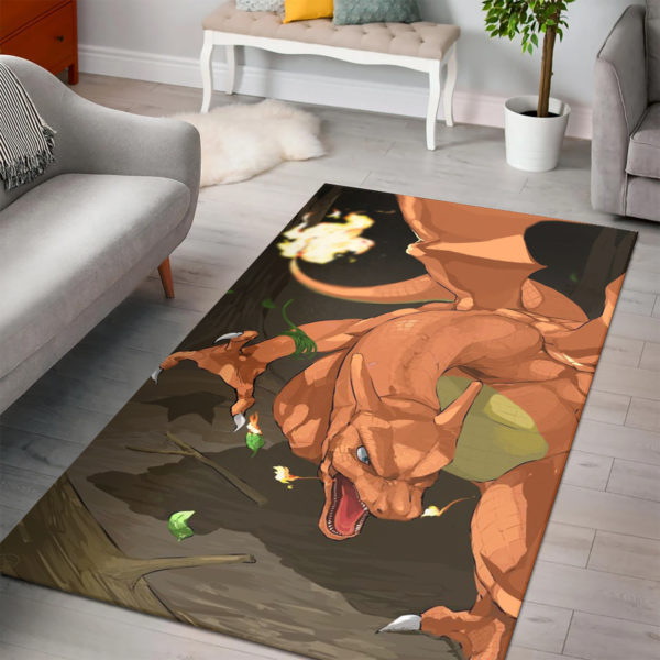 Charizard Pokemon Fan Art Rug Bedroom Home Decor