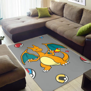 Charizard Pokemon with Pokeball Rug Home Decor