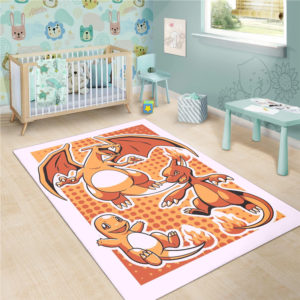 Charmander Charmeleon Charizard Evolution Pokemon Rug Home Decor