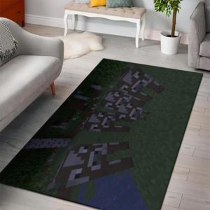 Cows Herd Minecraft Bedroom Area Rug Design