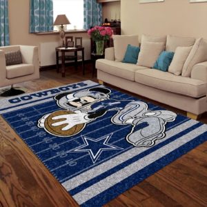 Dallas Cowboys Mickey Mouse Decorative Rug Home Decor