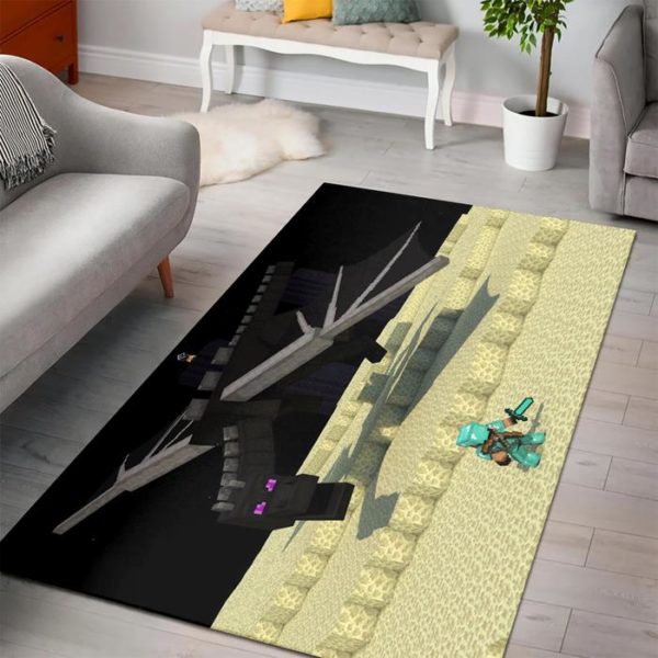 Dragon Minecraft Bedroom Area Rug Design