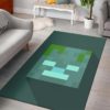 Drowned Head Minecraft Bedroom Area Rug Design