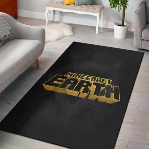Earth Minecraft Bedroom Area Rug Design
