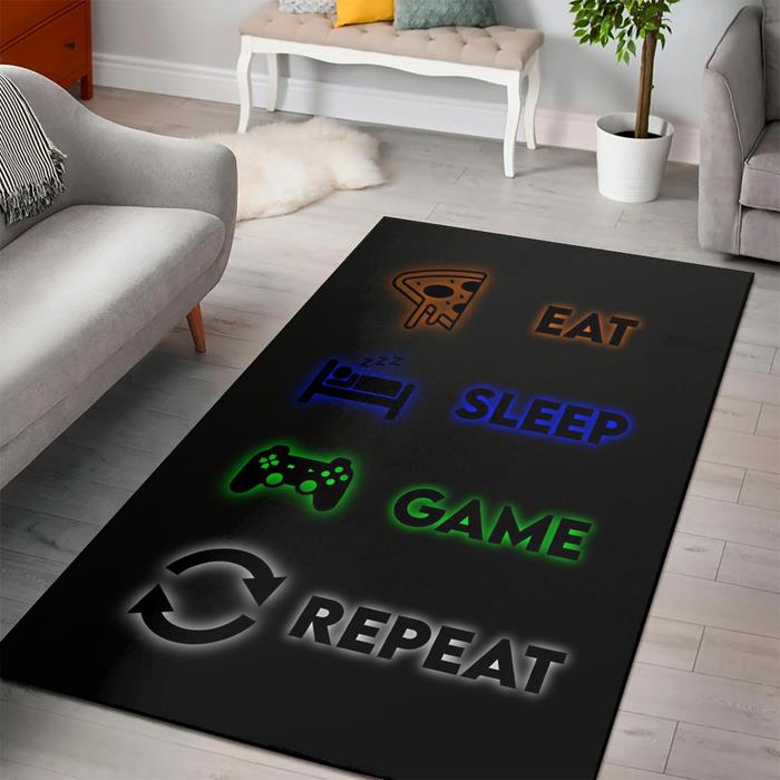 Eat Sleep Game Repeat Minecraft Bedroom Area Rug Design Eat Sleep Game Repeat Minecraft Bedroom Area Rug Design