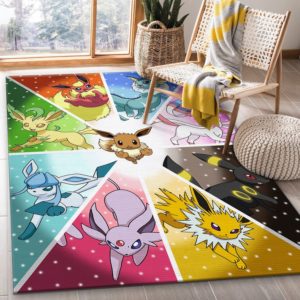 Eevee All Forms Pokemon Rug Home Decor