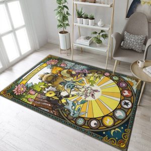 Eevee Evolution Pokemon Rug Home Decor